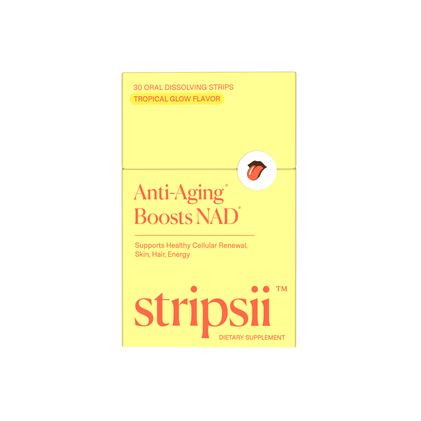 Stripsii™ Anti-Aging Beauty Strips – Hydrolyzed Marine Collagen, NAD, Biotin & More | Oral Dissolving, Sugar-Free, Clean-Label |Skincare & Haircare Supplement (Tropical Flavor) - COPY